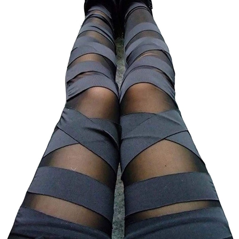 Bandage Mesh Leggings
